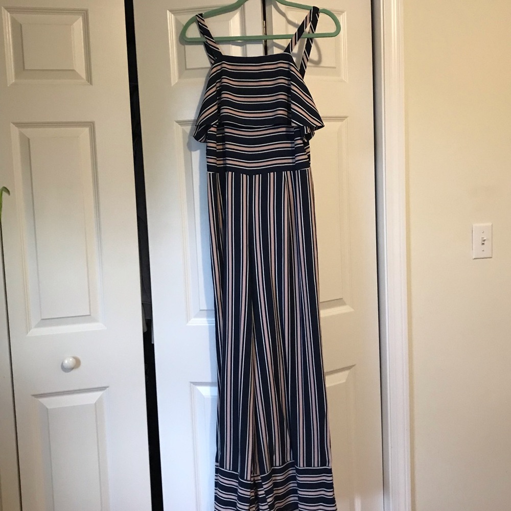 Pink and Navy Jumpsuit